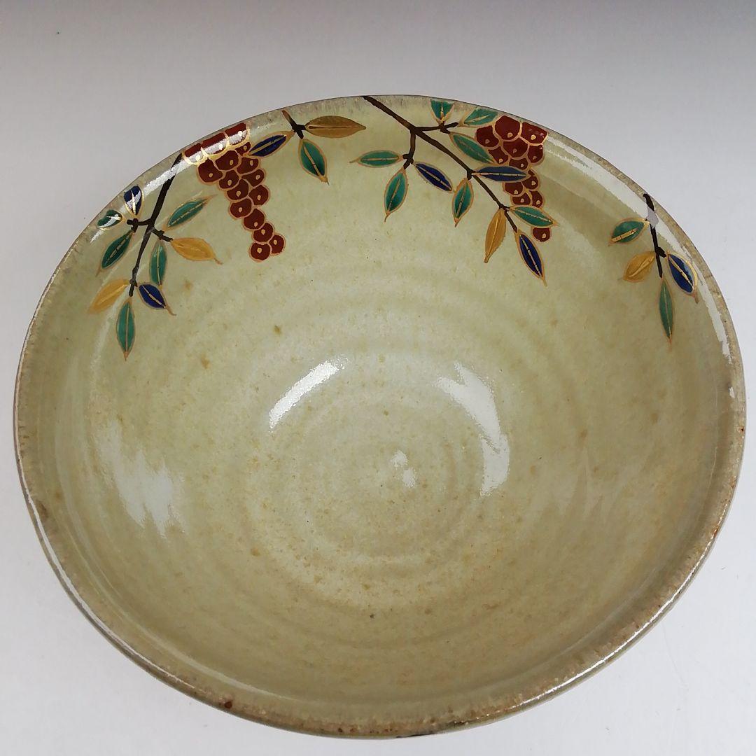 Ｔ９５１　茶碗　『南天の絵』『灰釉　茶碗』『加藤春永 造』　共箱　抹茶碗　茶道具