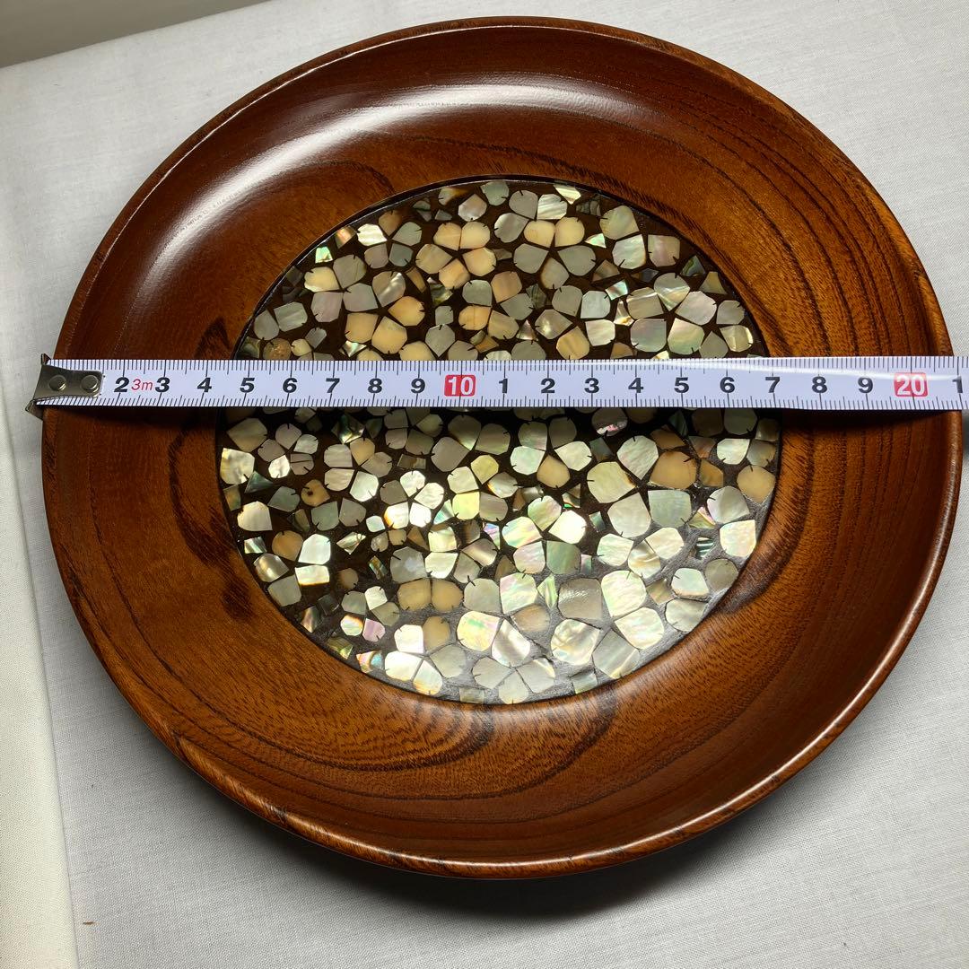 螺鈿　欅　小皿(小島　雄四郎)