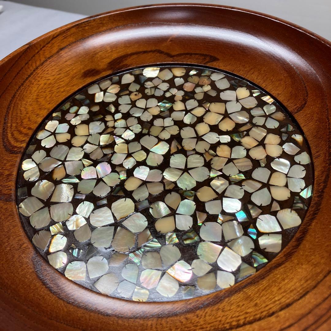 螺鈿　欅　小皿(小島　雄四郎)