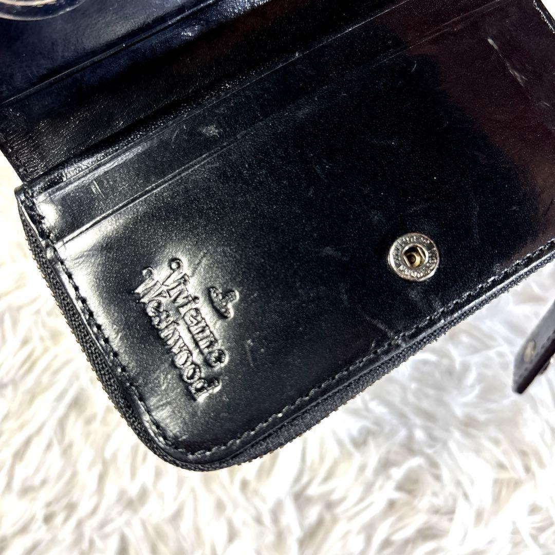 Vivienne Westwood 小銭入れ付き4連キーケース オーブ型押し　黒