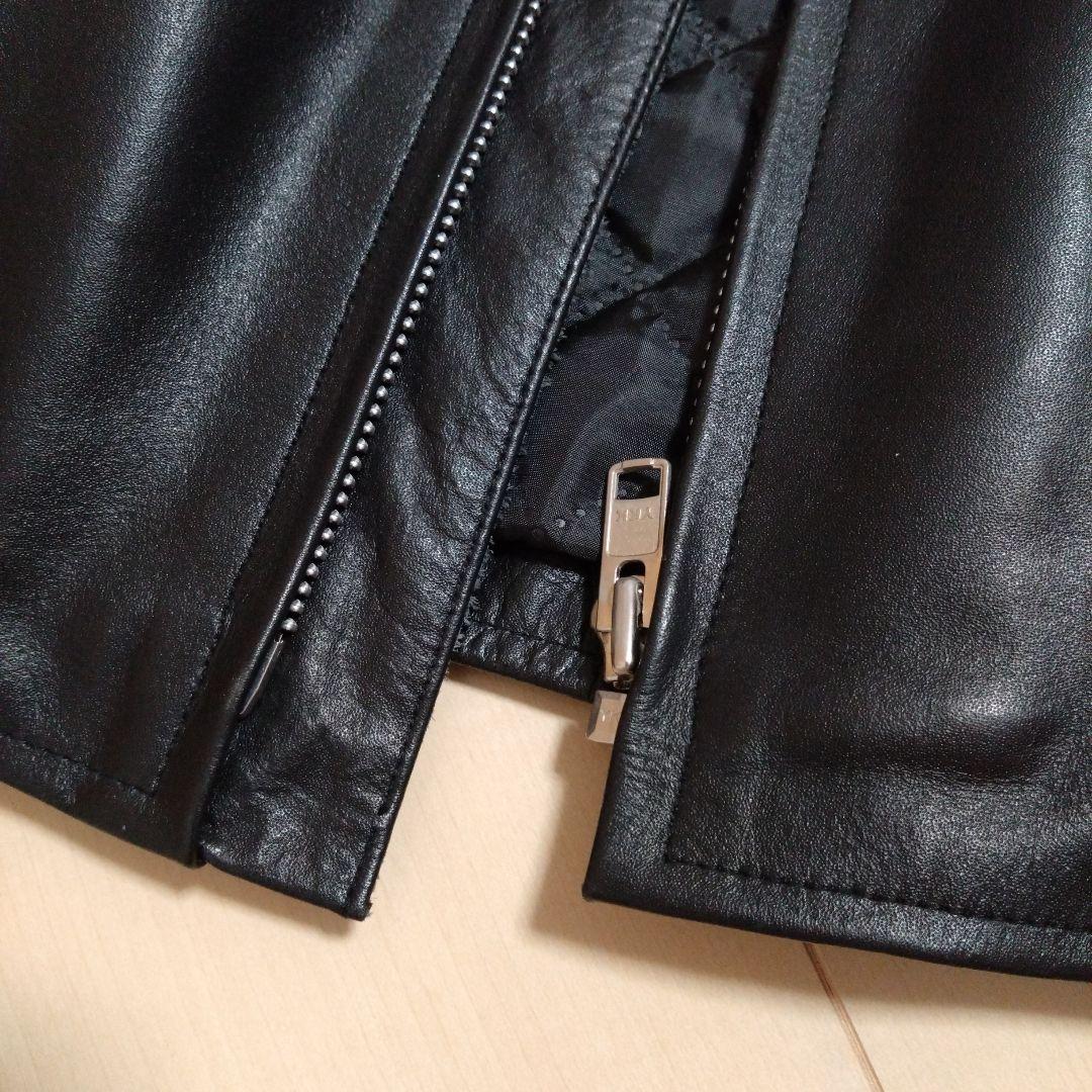 ホーンワークス　ブラックレザージャケット シングルライダース　xl