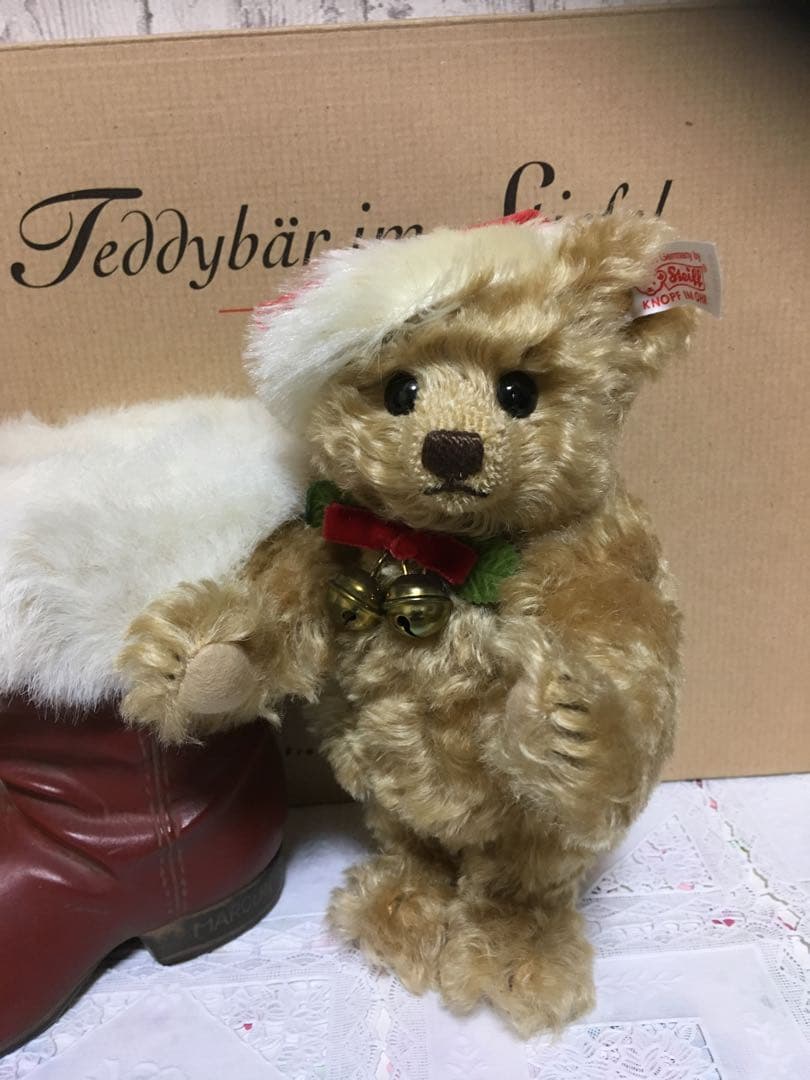 ★ シュタイフ 2001年 クリスマス ブーツ イン ベア ★白タグ世界限定品