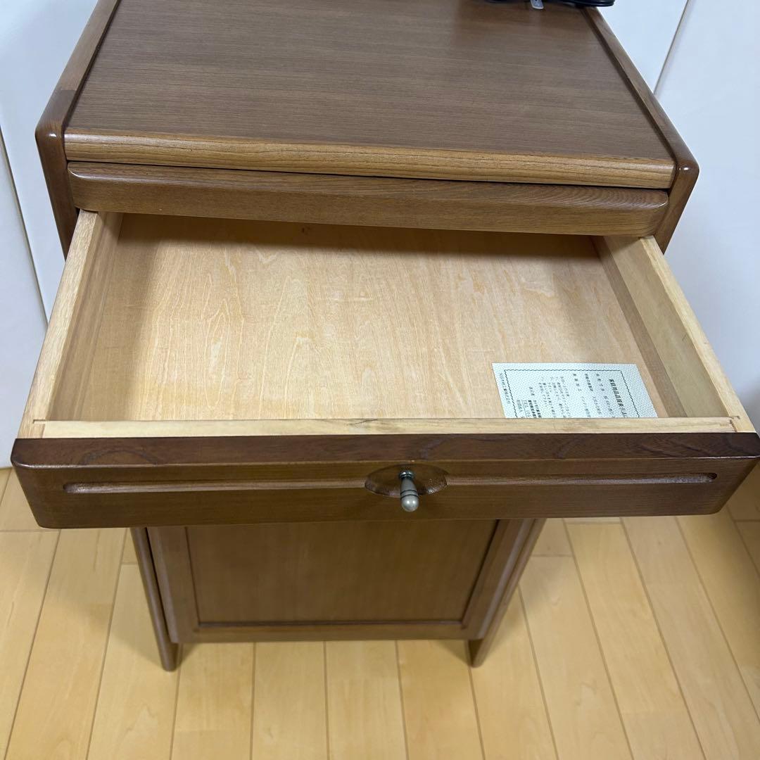 カリモク家具 電話台 FAX台 キャビネットコンセント付き karimoku