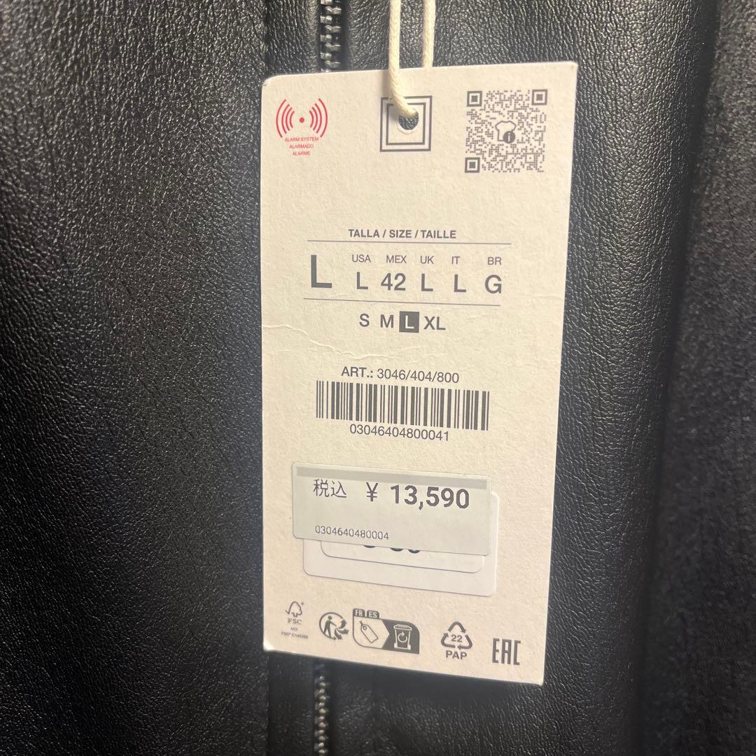 未使用 ZARA ブラックレザージャケット