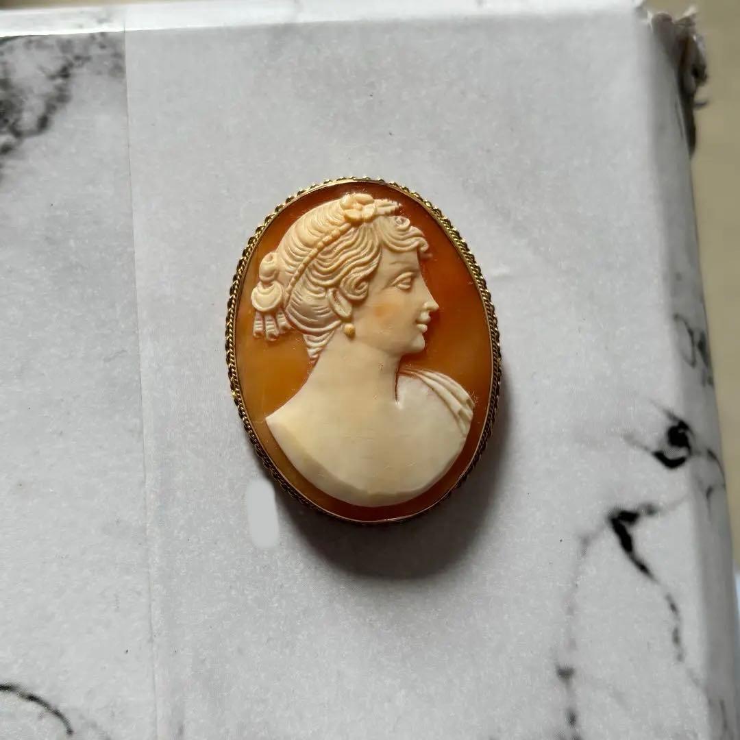 APA カメオ　ブローチ　9g