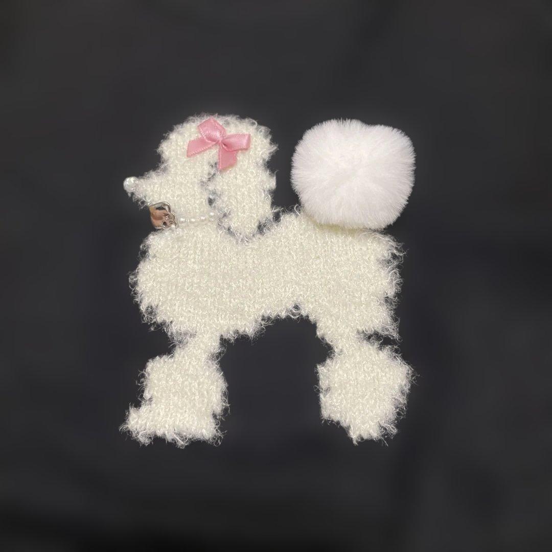 メゾピアノ　プードル柄　ニット&プードルロゴ柄　スカート