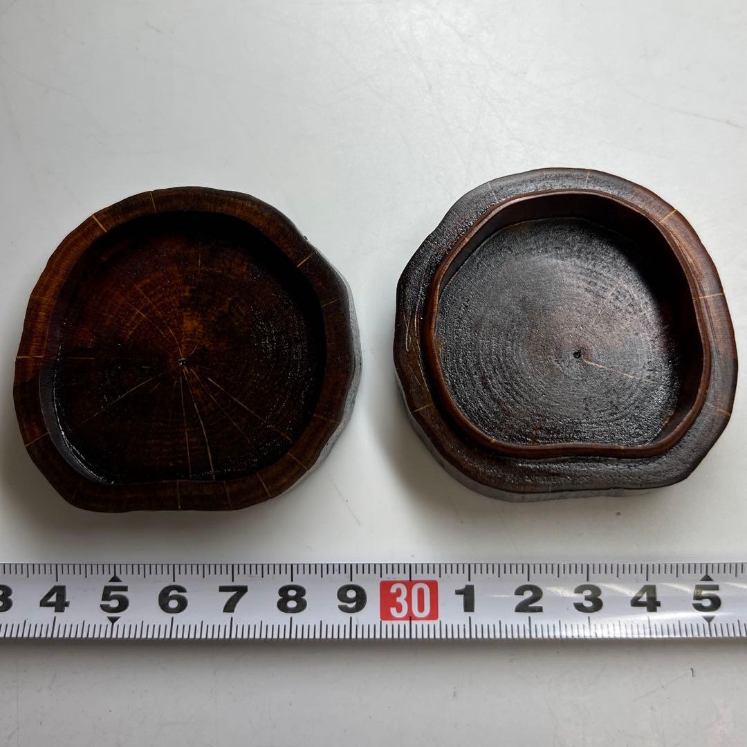 山下泰園 蔦蒔絵 香合 共箱 w4.4cm 東キ8-0127☆2F