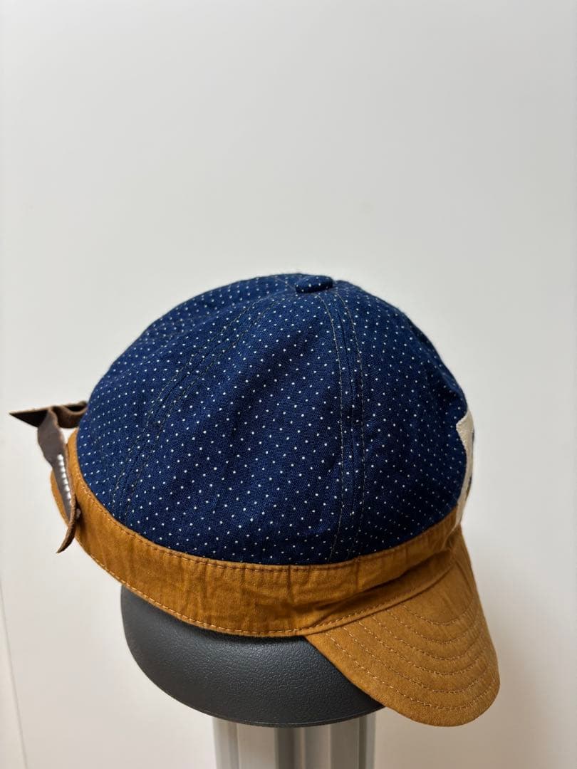 DENIM DUNGAREE Bワッペンドットデニム キャップ　サイズ52