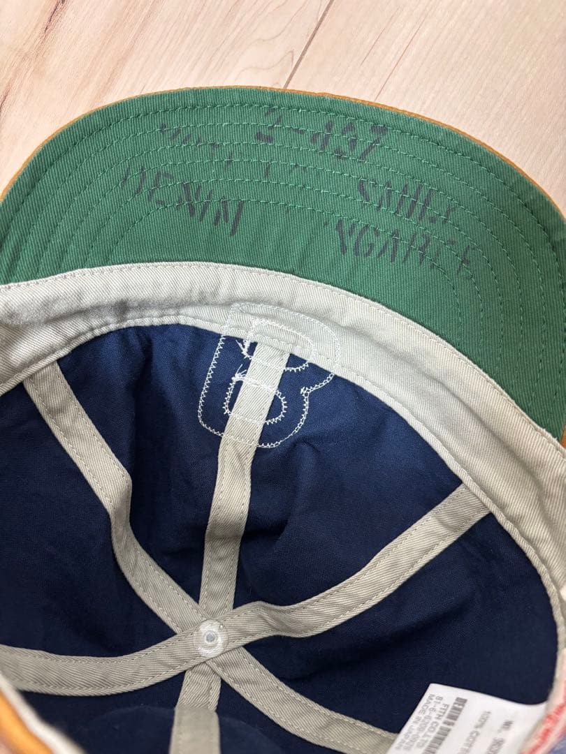 DENIM DUNGAREE Bワッペンドットデニム キャップ　サイズ52