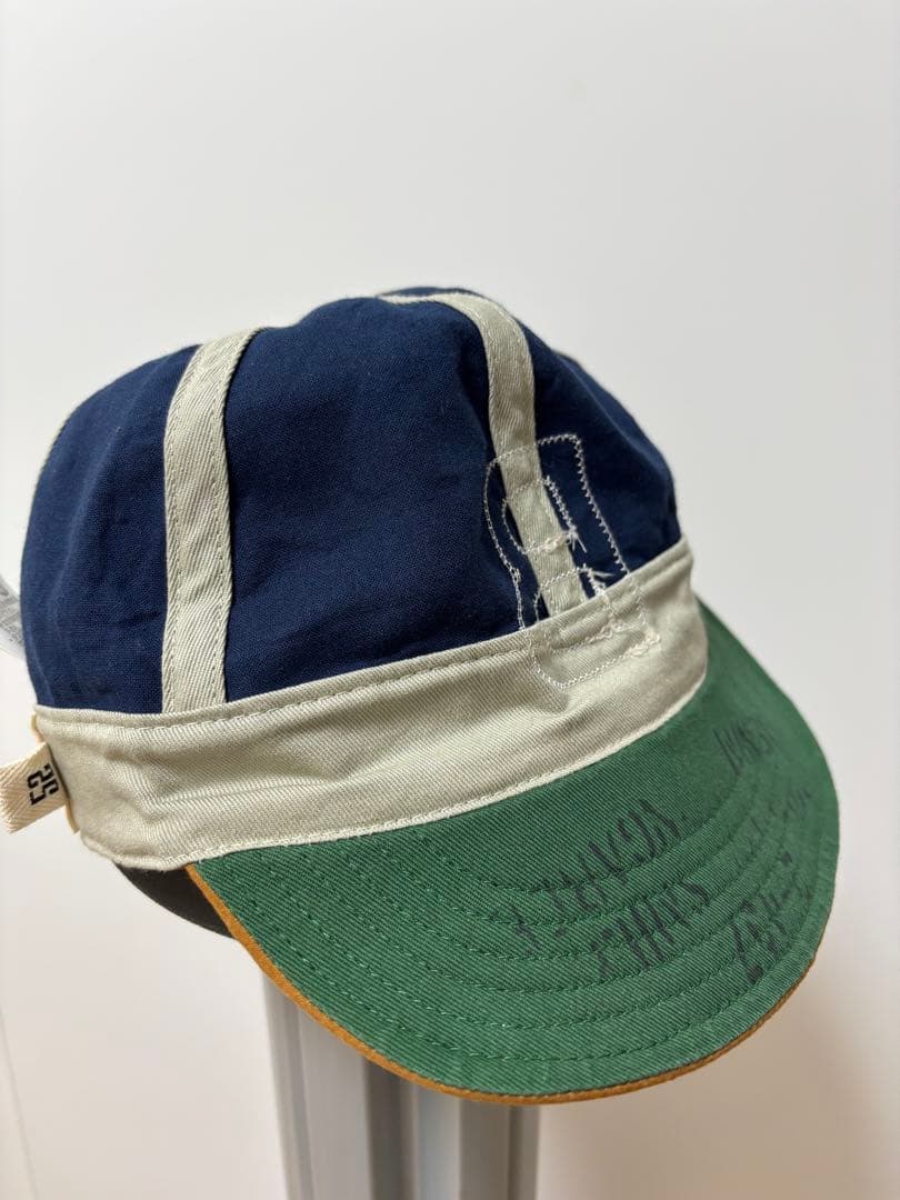 DENIM DUNGAREE Bワッペンドットデニム キャップ　サイズ52