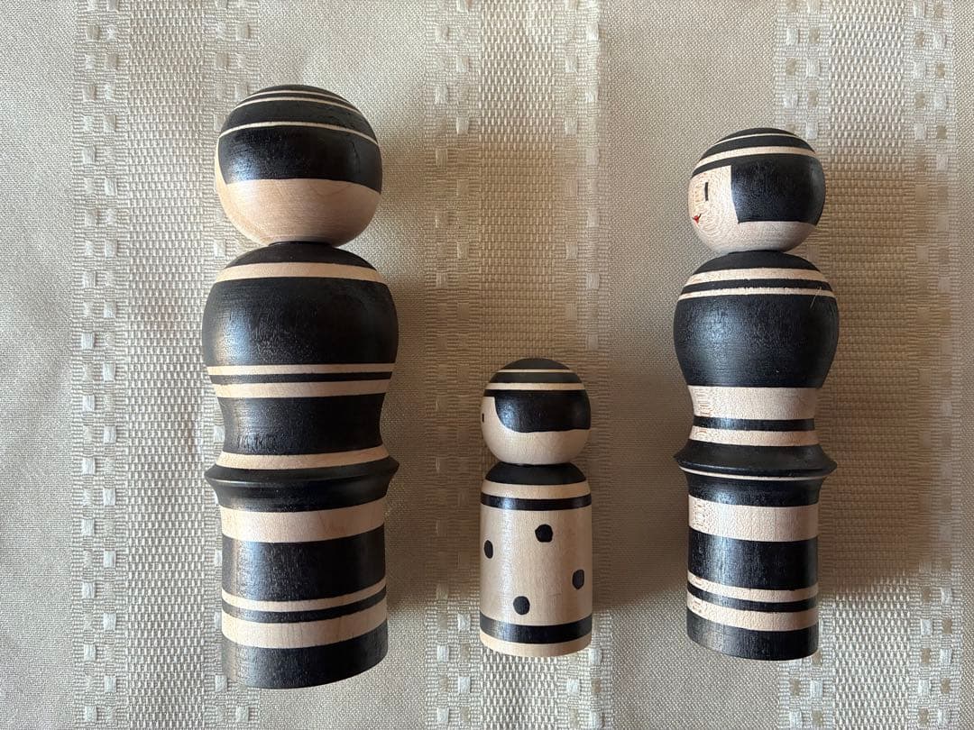 ルビンのこけし ファミリー ブラック 黒 限定品 青森県黒石市 22000円