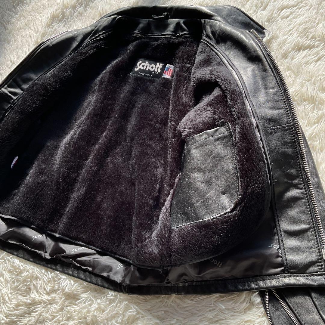美品✨schott 642 レザージャケット　シングルライダース　USA製 40