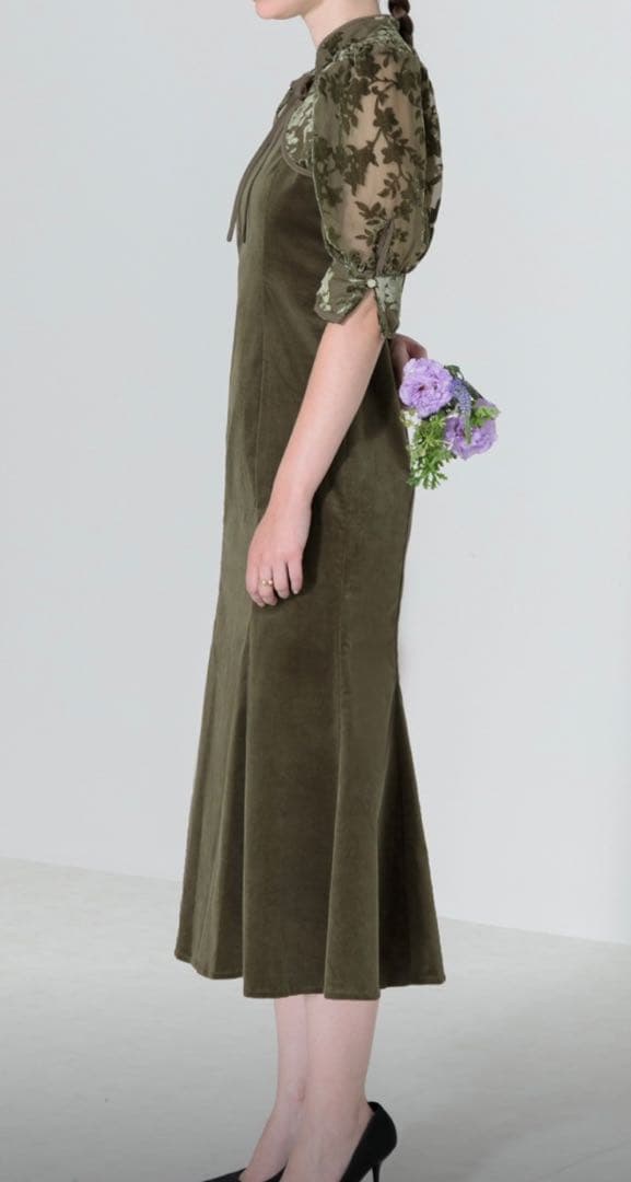 【LEJA】花柄ボレロマーメイドワンピースセット Mサイズ