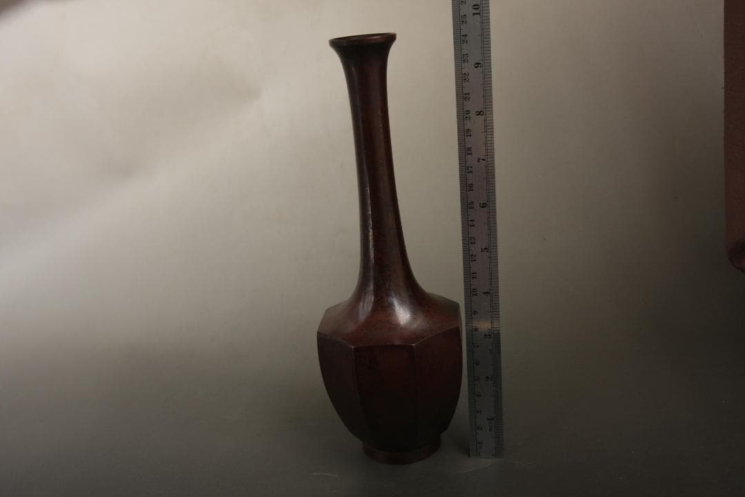 鶴首花入れ　金属製 茶道具