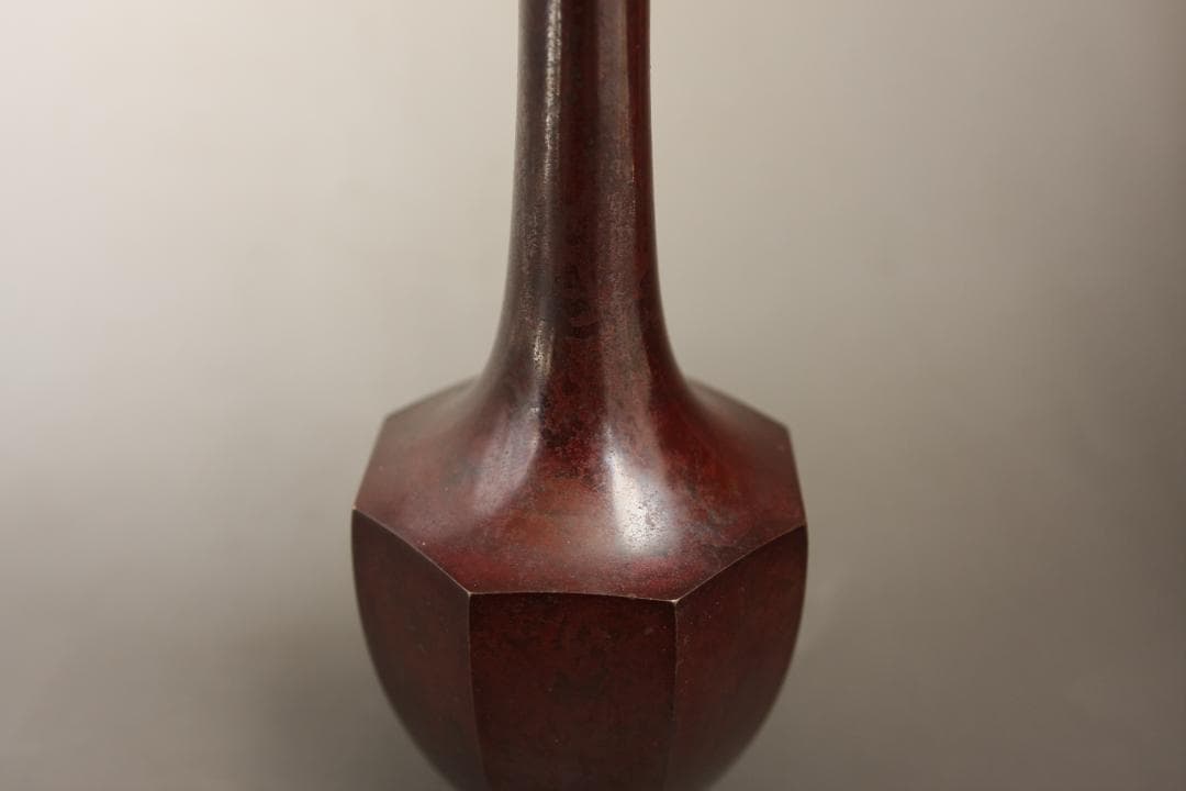 鶴首花入れ　金属製 茶道具