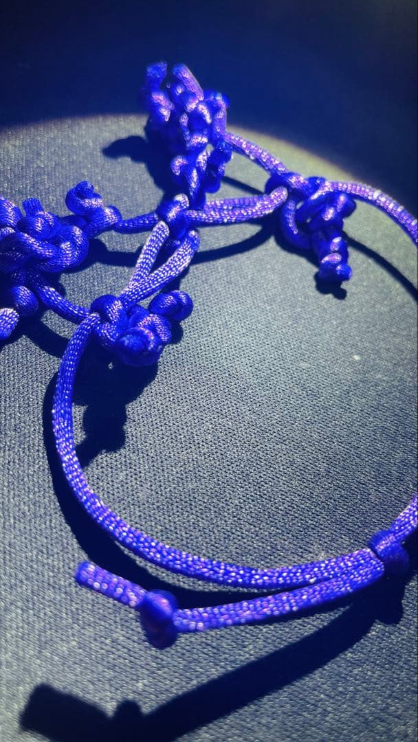 桃蓮玉 紫アゲハ ミサンガ✨