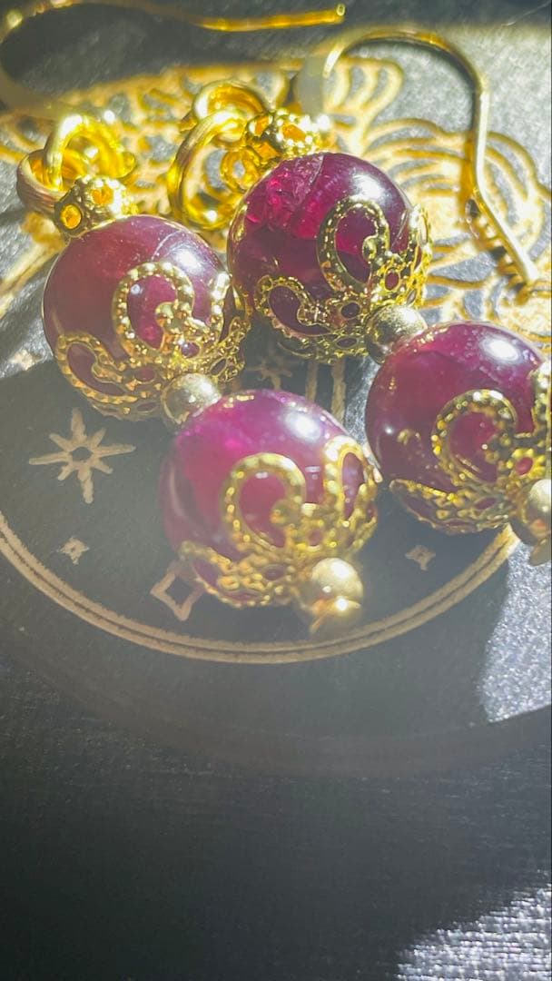 桃蓮玉 紫アゲハ ミサンガ✨