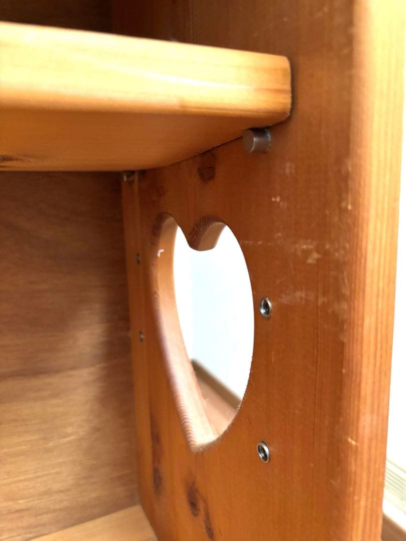 カントリー　家具　キャビネット　棚　ハート　ハンドメイド