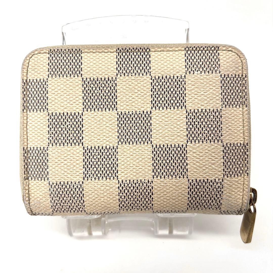 ルイヴィトン ケース ダミエ・アズール ジッピーパース ホワイト