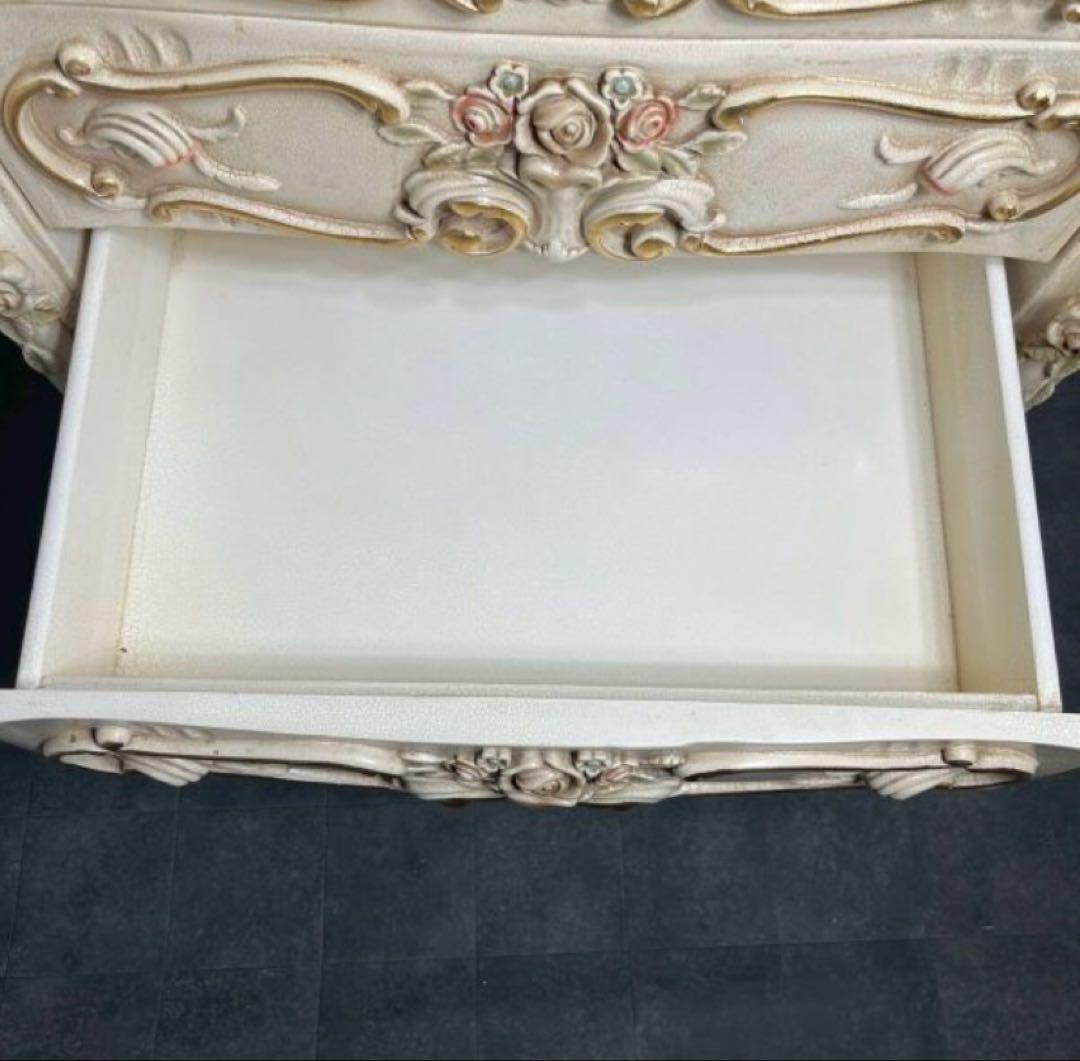 フレンチスタイル 木製 チェスト 5 引き出し ロココ調 バロック