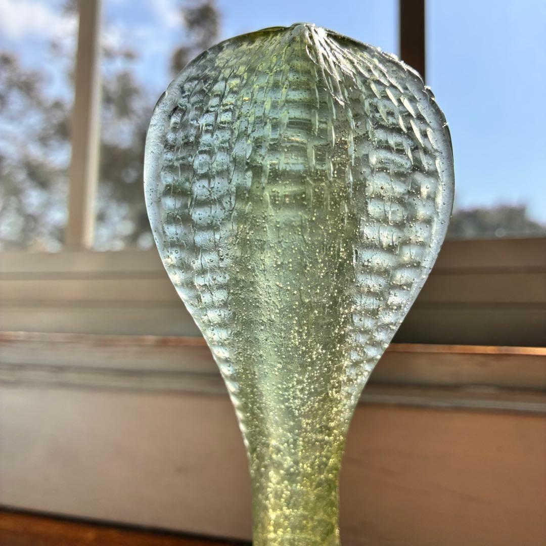 コブラ　緑　ドームフランス　ドーム　ナンシー　エミール・ガレ　蛇　クリスタル