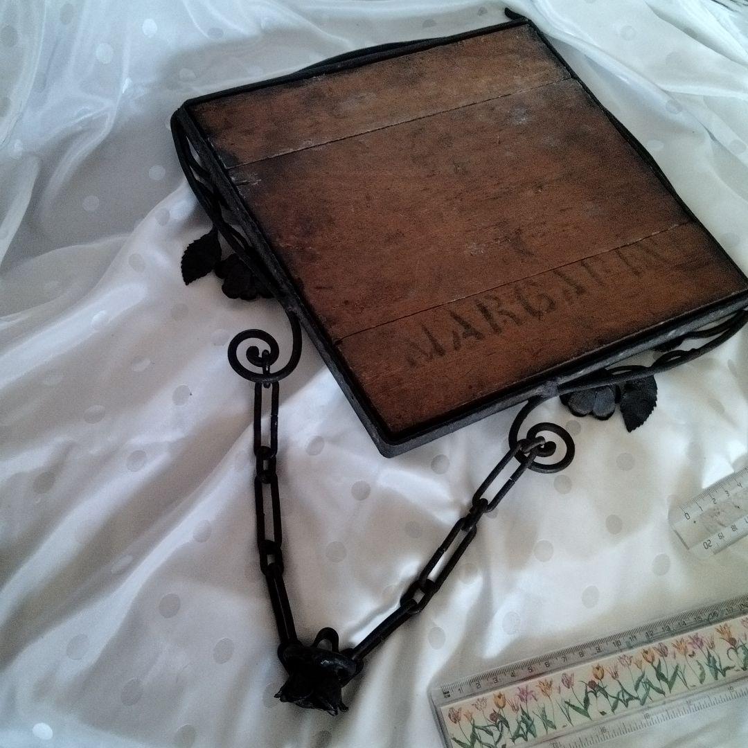 アイアンブラックローズ、美品、匿名配送、アンティークミラー。