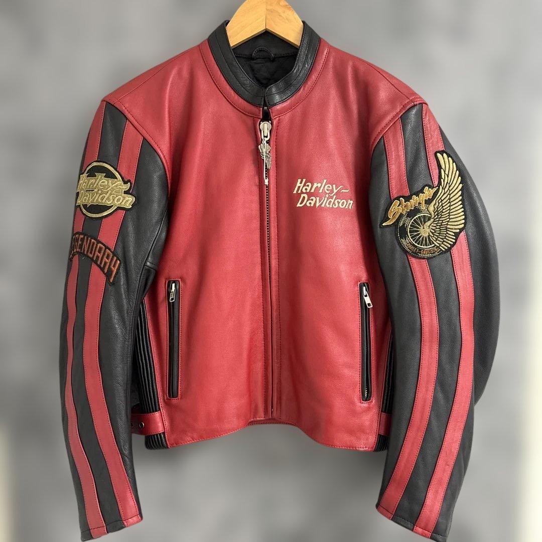 ハーレーダビッドソン ライダース 刺繍 ロゴ 中綿 キルティング ワッペン