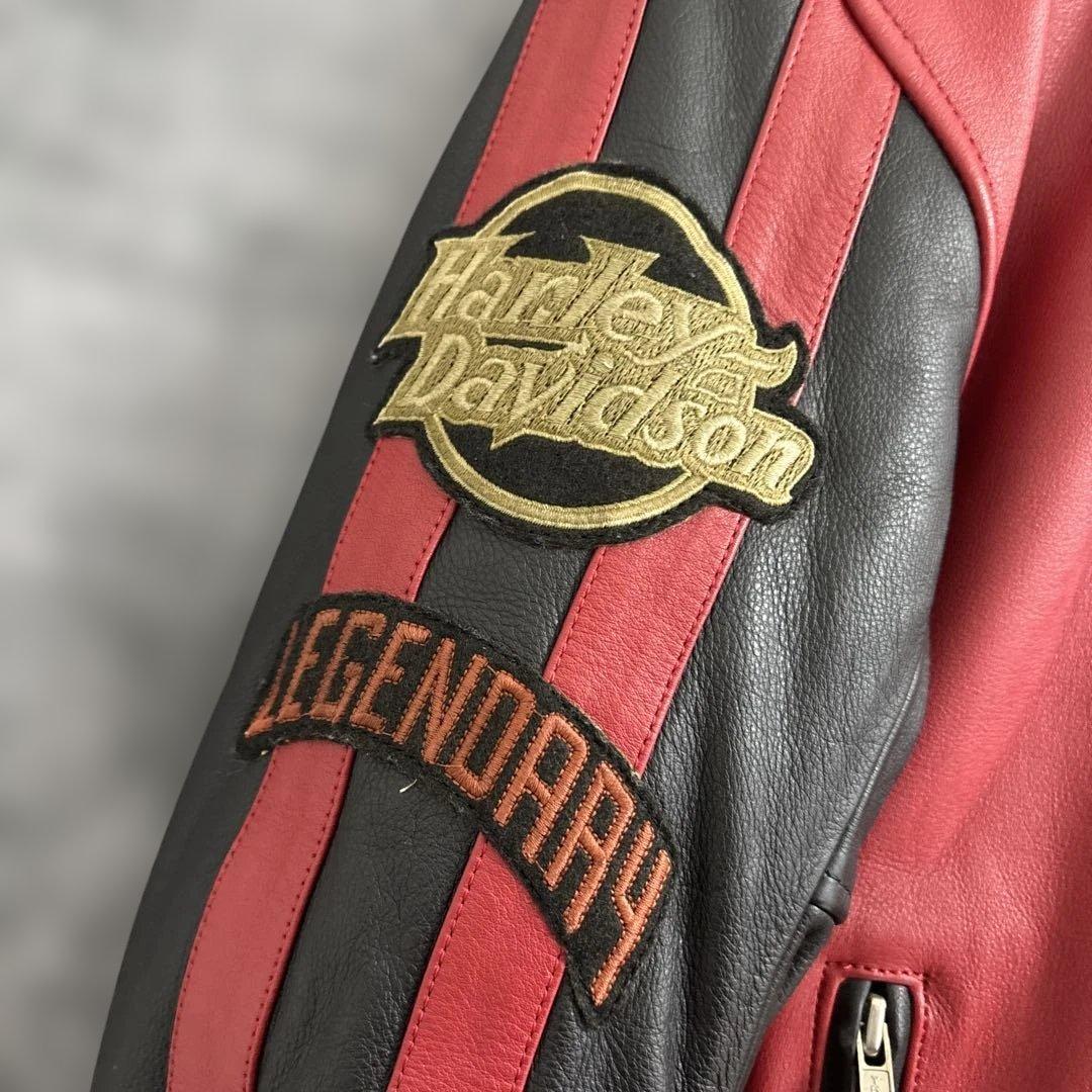 ハーレーダビッドソン ライダース 刺繍 ロゴ 中綿 キルティング ワッペン