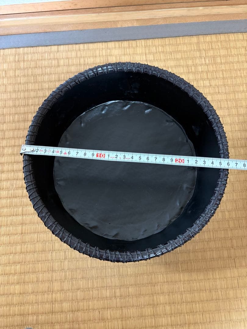 唐物炭斗　六角底丸　鱗司作　裏千家