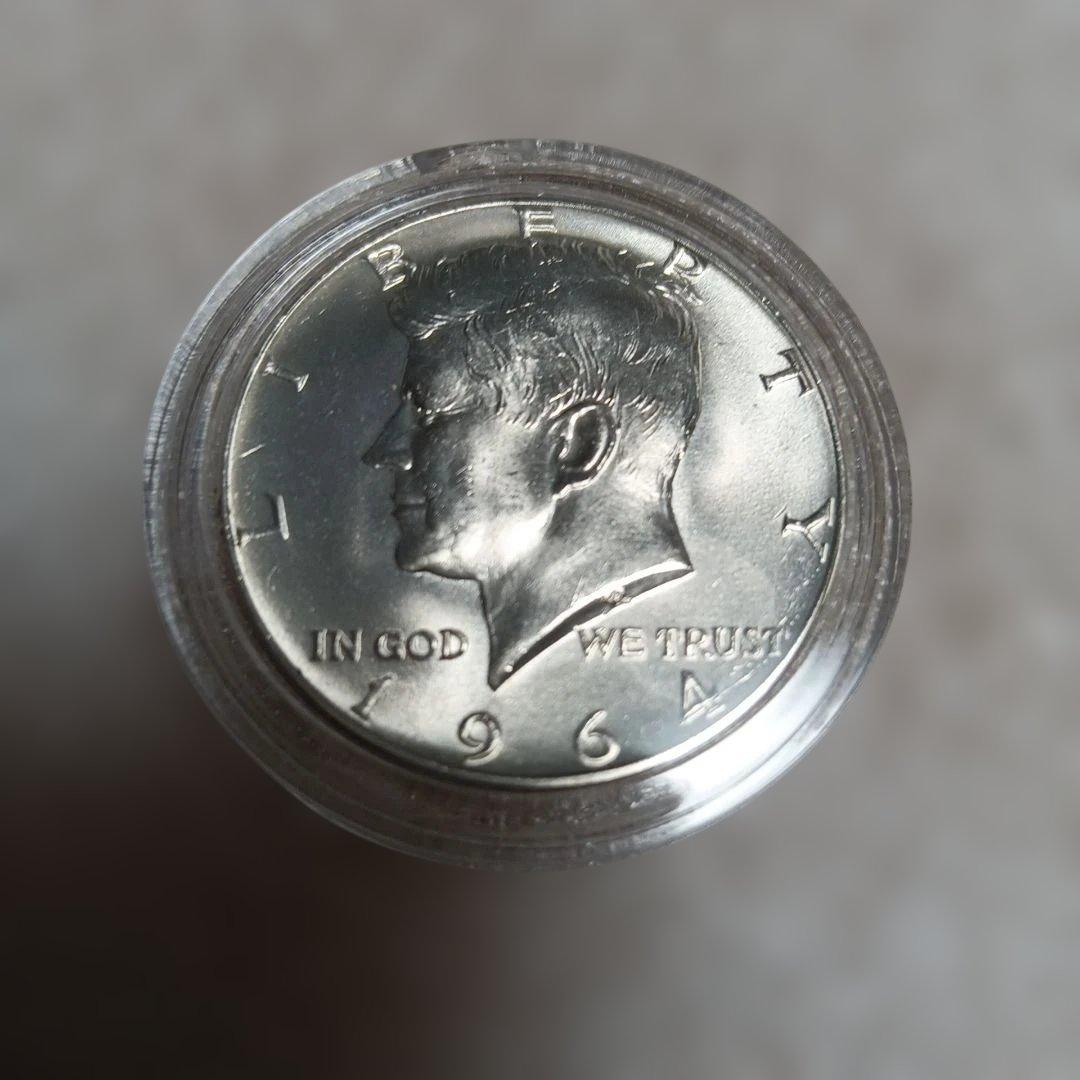 1964年 ケネディハーフダラー銀貨 アンティーク【銀90% 未使用】