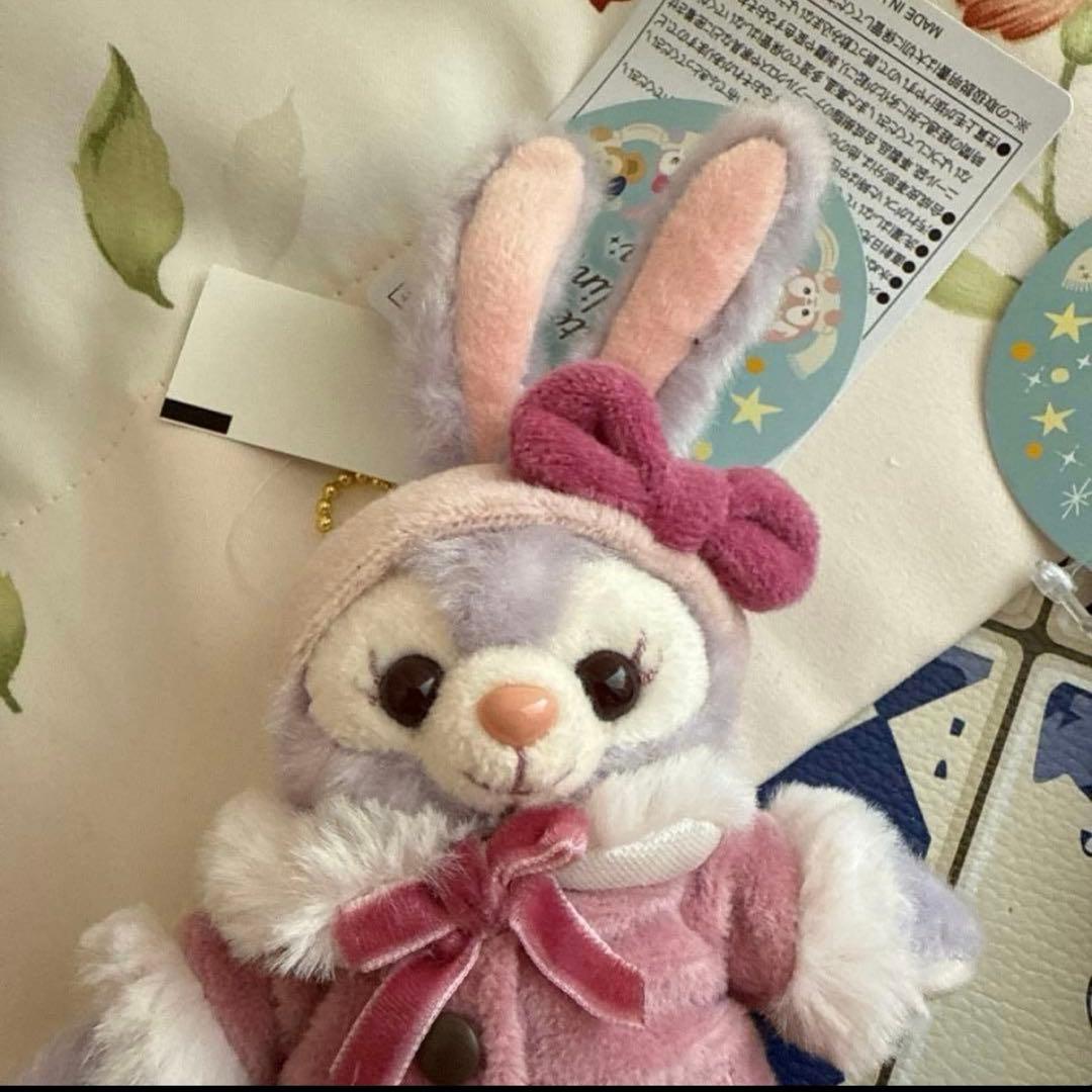 ダッフィー　シェリーメイ他　ぬいぐるみバッジ　ウィンタートゥインクリングタウン