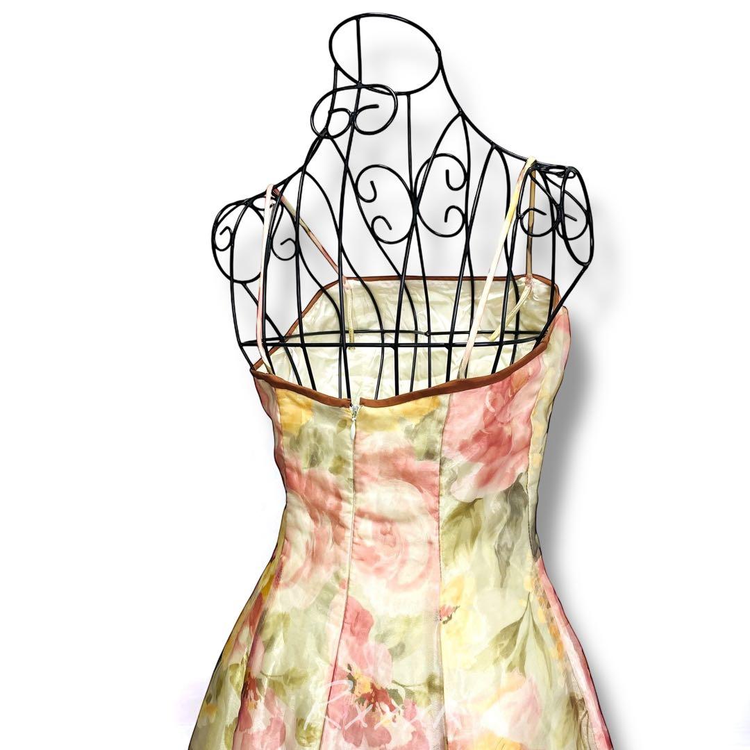 ジェシカマクリントック ロングドレス 演奏会 オーガンジー 花柄