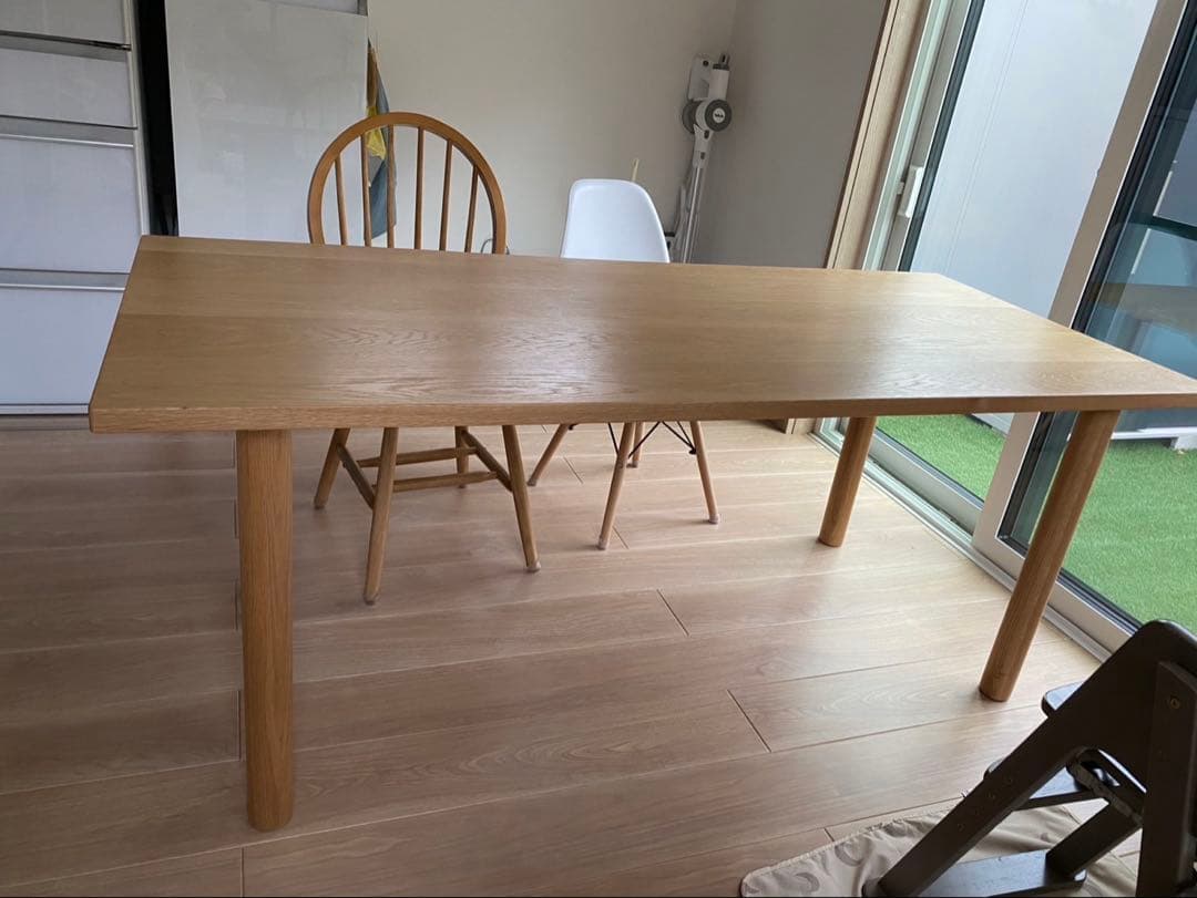 ダイニングテーブル　無印良品　6人掛け　ナチュラルウッド