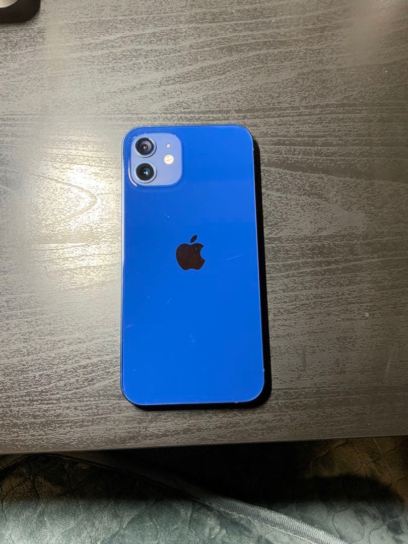 iPhone12 128GB SIMフリー ブルー ケース・レンズカバー付き