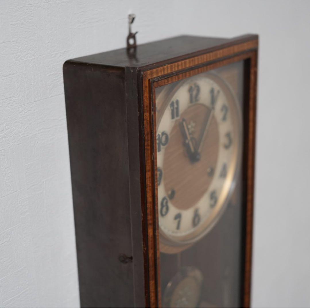 英計舎　ボンボン時計　振り子時計　柱時計　昭和レトロ