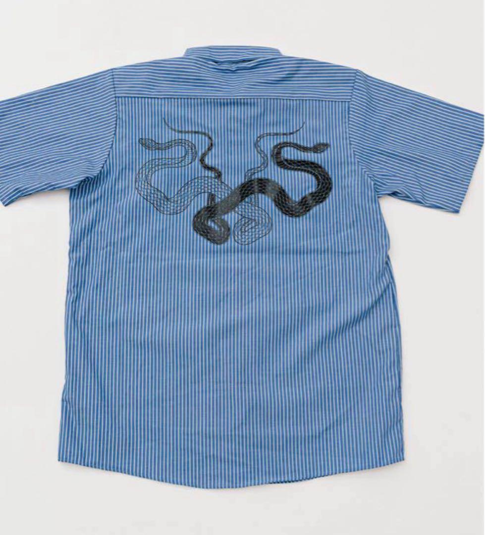 【早い者勝ち】knosis ストライプ ワークシャツ 青 XL 新品未使用