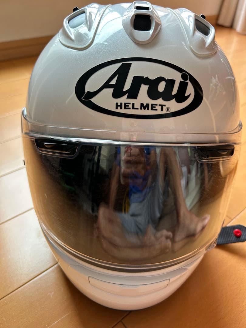 パ*ダ様 美品 Arai RX-7X 57-58㎝グラスホワイト ヘルメット ア