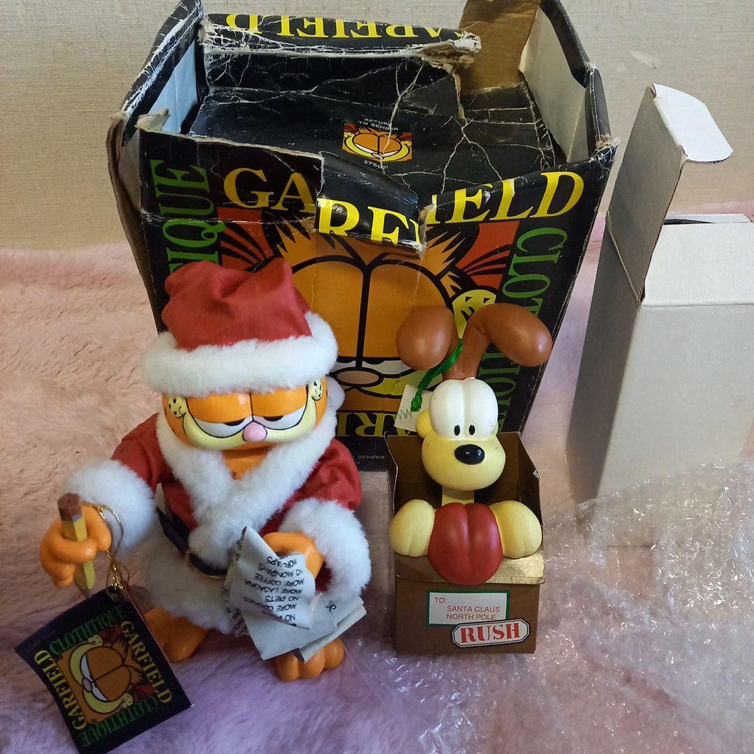 ヴィンテージ☆コレクター珍品☆1996☆ガーフィールド。クリスマス☆サンタ置物☆