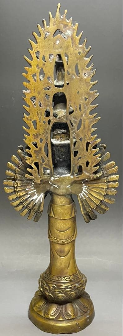 十一面千手千眼観世音菩薩　黄銅　病気平癒　災難除け　延命長寿　C2994