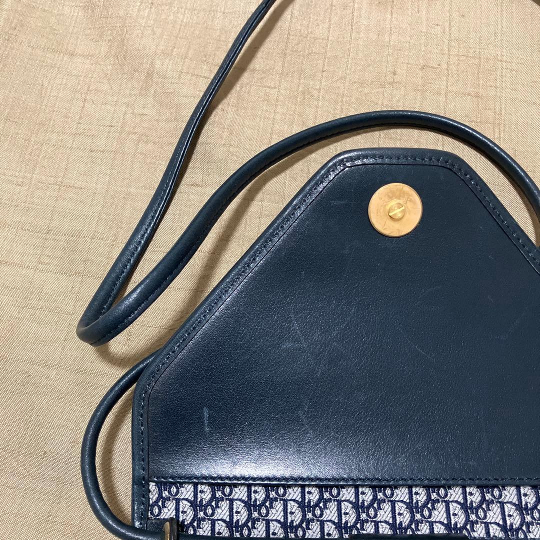 クリスチャンディオール ショルダーバッグ ネイビー ヴィンテージ レトロ