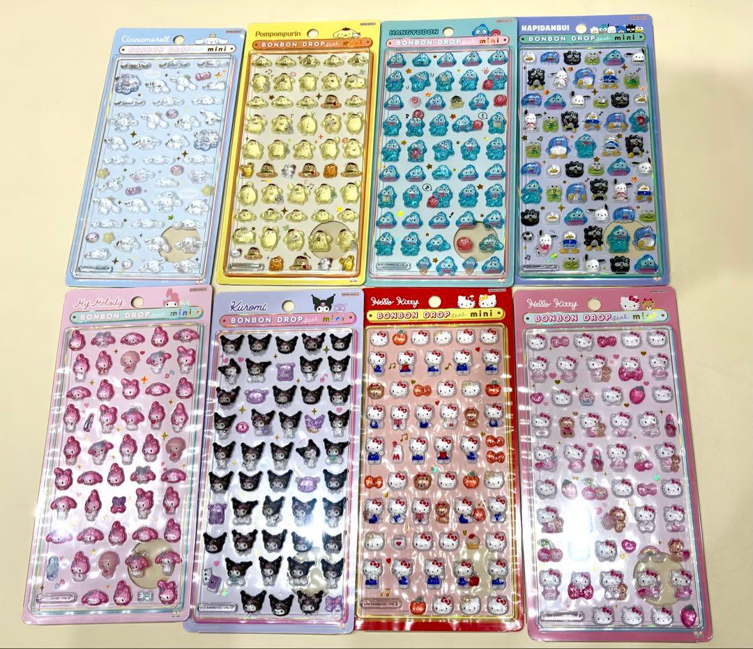 【正規品】サンリオ ボンボンドロップシール ミニ 8種