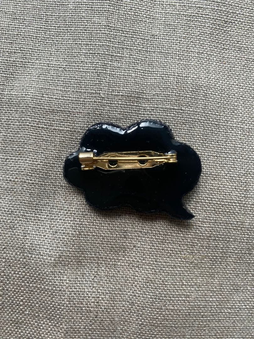 【ニュイ】オートクチュール刺繍　おばけ・ouiブローチ