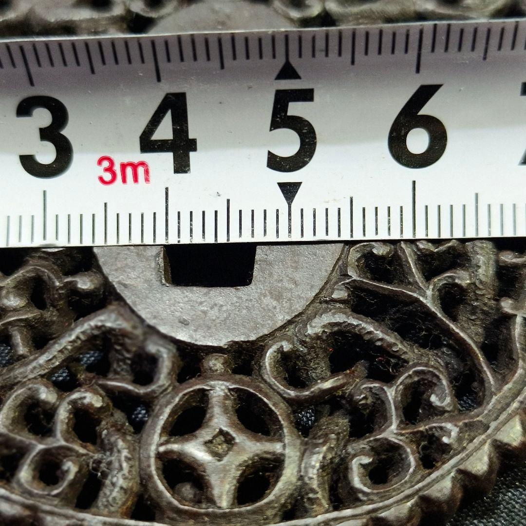 南蛮鍔 刀剣美術 透かし日本刀鍔 鉄地 無銘 江戸骨董 コレクター放出珍品 美品