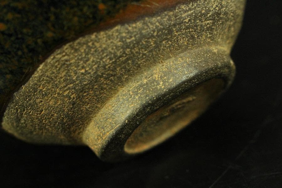 中国美術 唐物 乃木目天目 茶碗 仕服 茶道具(K-RC953)