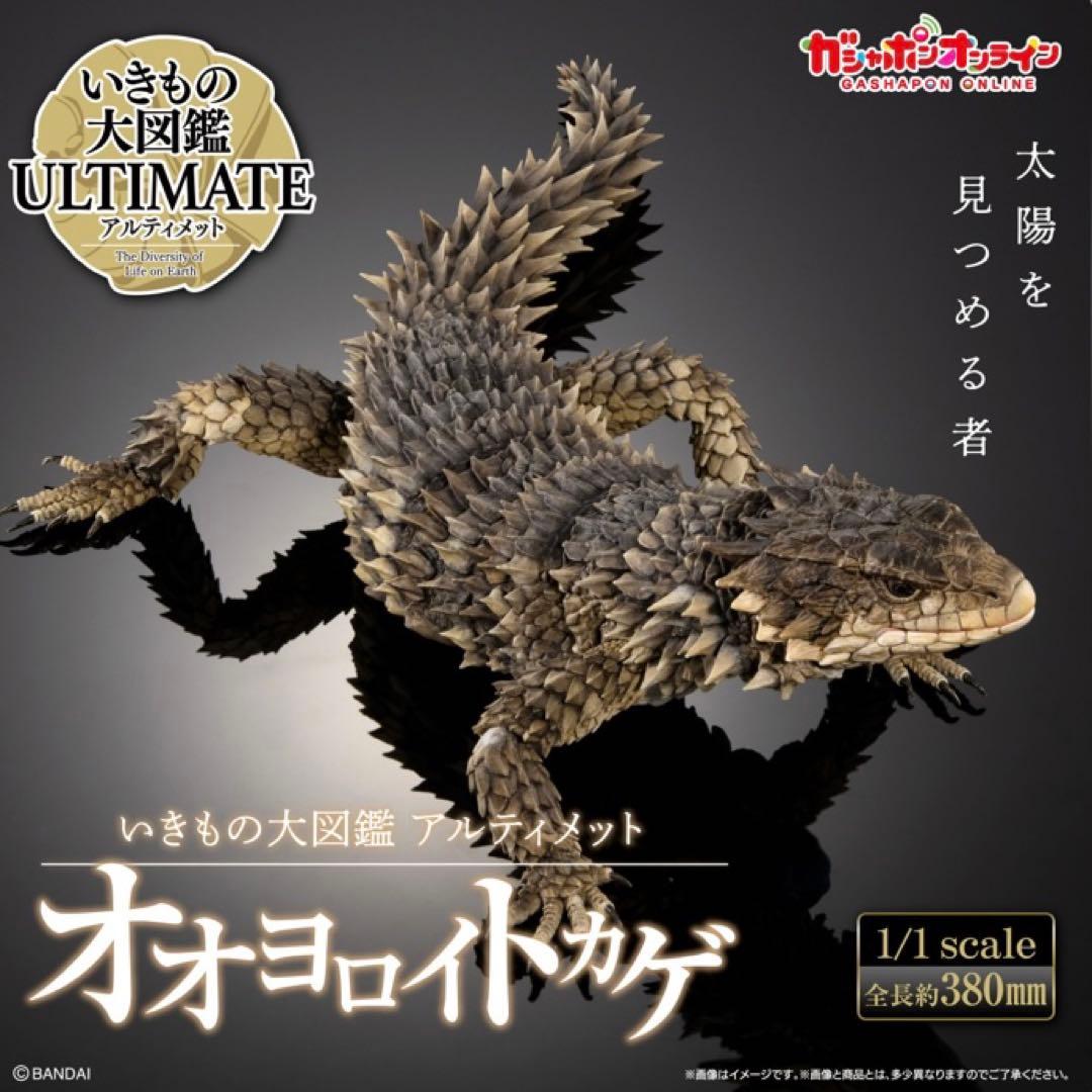いきもの大図鑑 アルティメット オオヨロイトカゲ バンダイ オンラインガシャポン
