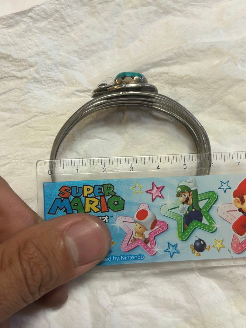 ターコイズ　バングル　　シルバー　ヴィンテージ　ナバホ　系