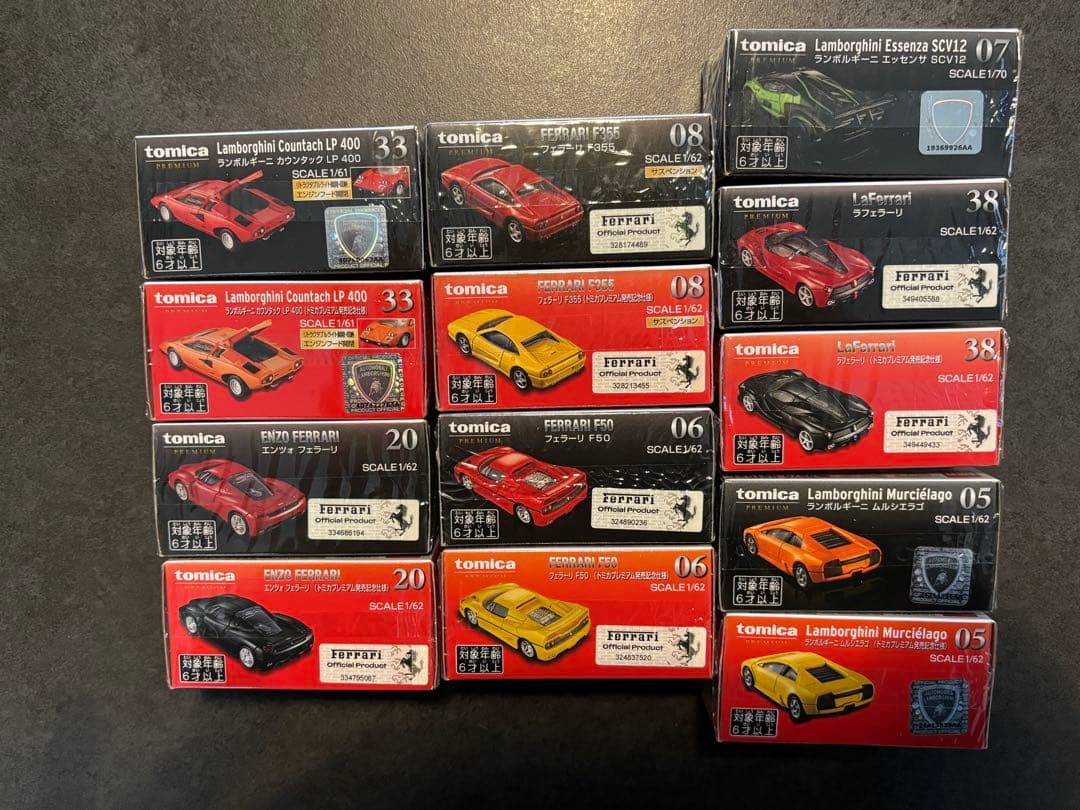 【新品未開封】フェラーリ＆ランボルギーニ プレミアムミニカーまとめ