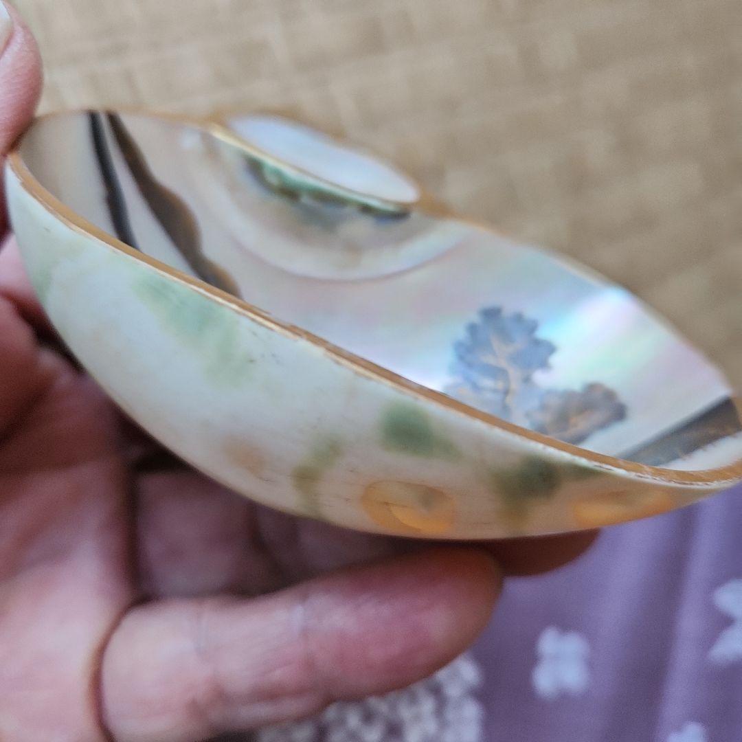 正光作　夜光貝？アンティーク工芸品