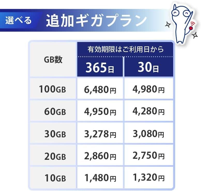 モバイルWiFi 100GB初回 USB/タイプC