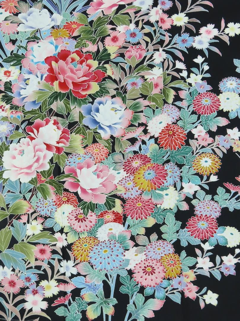 要事前確認　振袖　京加賀友禅　正絹　裄66cm　身丈162cm　3357rym